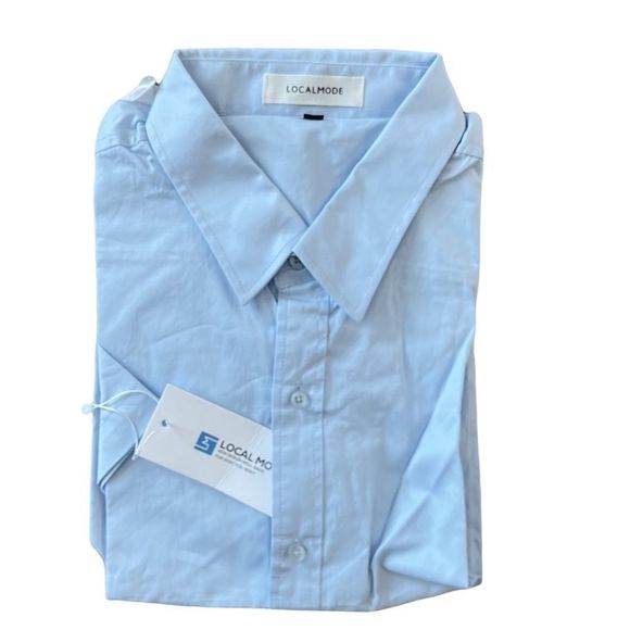 NWT LOCALMODE Large Mens Regular Fit Button Down Short Sleeve Shirt - Picture 6 of 6